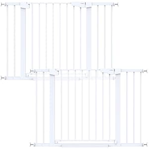 Cumbor S7V2 Babygitter 2 Stück Weiß