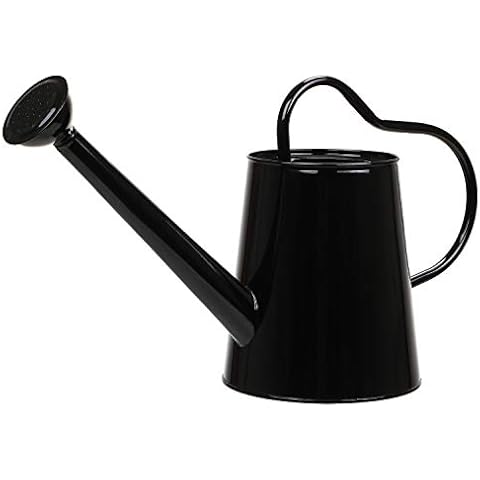 Asvert Watering Can Pot Rustic Retro Textured Gardening Tools for Outdoor and Indoor Plant Watering Use with 2.8 Litre Capacity (Black) Cover