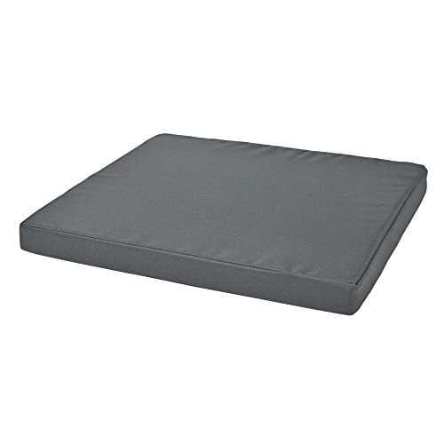 Waterproof Chair Cushion For Rattan Furniture - Outdoors Seat Pads Cushion Pad For Keter CORFU - 54x50x4cm - Removable Cover, Water Resistant Material, Foam - Garden Patio Coffee Shop - Graphite