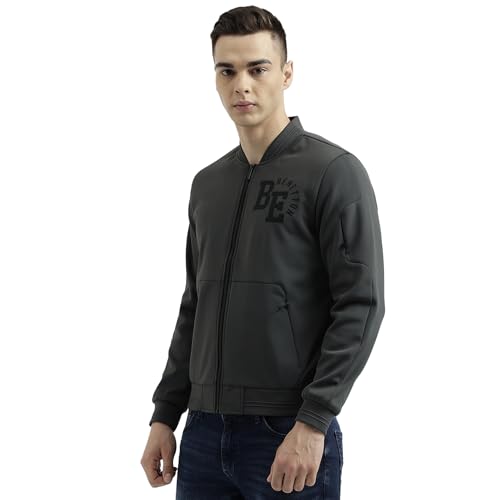 Image of UNITED COLORS OF BENETTON Men's Regular Fit Baseball Collar Scuba Knitted Bomber Jacket