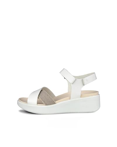 Image of ECCO Flowt Wedge Luxury Crossband | Casual Sandals