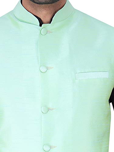 Image of Sadree Silk Men's Kurta Pajama Waistcoat or Nehru Jacket Set