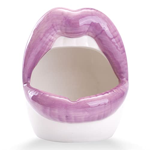 WHJY Sexy Lips Macetero Macetero de cerámica, morado Cover