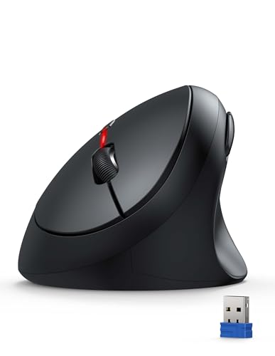 TECKNET Mouse Verticale Wireless 4800 DPI Nero