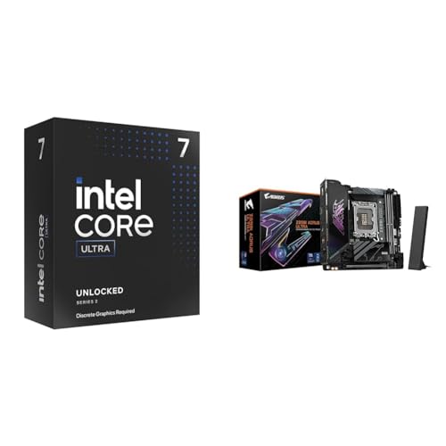 Image of Intel Ultra 7 Desktop Processor 265KF - 20 cores (8P+12E) & GIGABYTE Z890 AERO G Intel Core Ultra (Series 2) LGA 1851 Motherboard, ATX, DDR5, 5xM.2, PCIe 5.0, Thunderbolt 4, WIFI7, Dual 2.5Gbe LAN