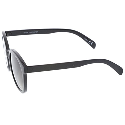 zeroUV Oversize Horn Rimmed Flat Lens Round Sunglasses 55mm3