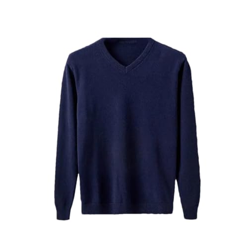 Men's Fashion V-Neck Casual Knitted Pullover Bottoming Slim Fit Long-Sleeved Sweater