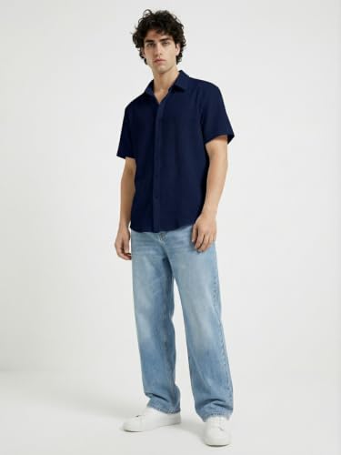 Image of Leriya Fashion Men Poly Blend Fabric | Textured Finish | Collar Neck | Button Closure | Office & Casual Wear | S-3XL