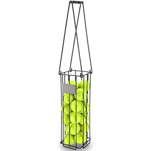 TOBWOLF Portable Tennis Ball Hopper Basket, Pickleball & Tennis Ball Collector, Pickup Retriever with Handle for Easy Pickup & Carrying, Ball Bucket Carrier Gatherer Picker Hopper, Picker Hopper Caddy