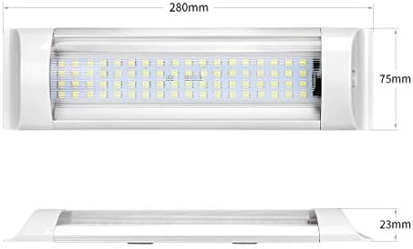 SUPAREE Interior Lights, LED RV Ceiling Light Roof Lights 12V-80V 72LED Interior Lighting for RV/Camper/Trailer/Motorhome/Van/Boat with ON/OFF Switch White (Pack of 2)+ (2Extend Cord)