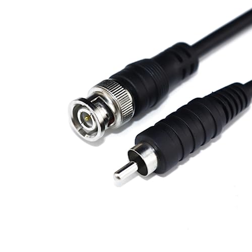 YSJJZRL BNC to RCA Adapter Cable RCA Male to BNC Male Connector Cable for Surveillance CCTV Camera System (2M)