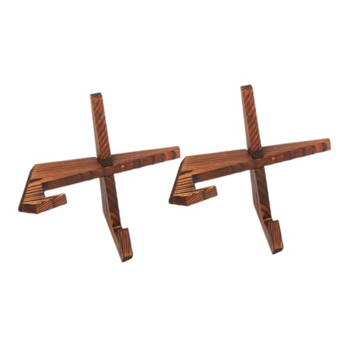 Alipis 2pcs Wooden Recipe Book Stand Holder Kitchen Cookbook Display Rack Stable and Space Saving Countertop Organizer for Easy Access and Practical Use