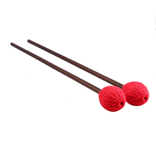 Mr.power Marimba Mallets Wood Handle Yarn Head With Maple Handle, Bass Percussion Instruments Sticks (Medium Hard) #TOP7