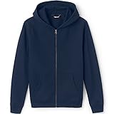 Lands' End Adult Zip Front Sweatshirt Medium Classic Navy