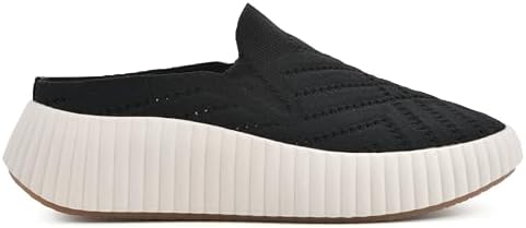 WHITE MOUNTAIN Women's Shoes Dystant Platform Sneaker, Black/Fabric, 9 M | Image 2