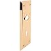 Prime-Line Products E 2295 Vintage Door Escutcheon Trim Plates, 2-1/4" x 7"., Brass Plated Steel