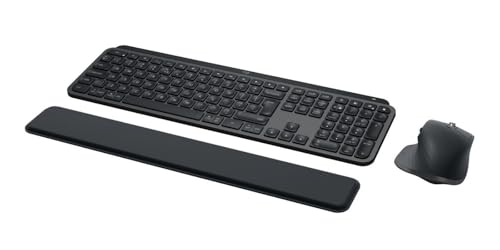 Logitech MX Keys S Combo: MX Master 3S, MX Keys S & MX Palm Rest - Grafite, Layout Internazionale QWERTY