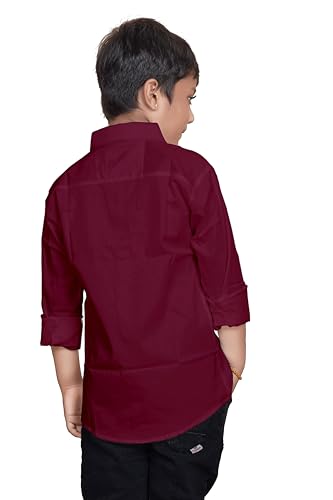 Image of Sky Pearl Boys Spread Collar Casual Full Sleeve Shirt