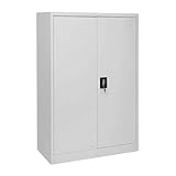 PROREGAL Aktenschrank HxBxT 140x90x40cm 2 Türen abschließbar Metall...