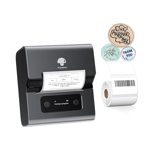 Phomemo M221 Label Maker, New Upgraded 3 Inch Bluetooth Thermal,...