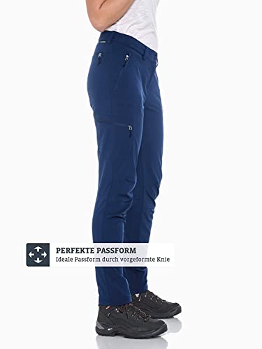 Schöffel Damen Pants Ascona, leichte und komfortable Wanderhose für Frauen, vielseitige Outdoor Hose mit optimaler Passform und praktischen Taschen, Dress Blues, 42