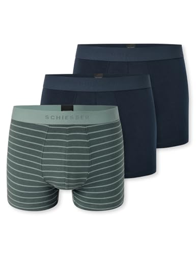 Schiesser Herren 3 Pack Bio Baumwolle Multipack-95/5 Organic Boxershorts, Sortiert 12_180199, 7