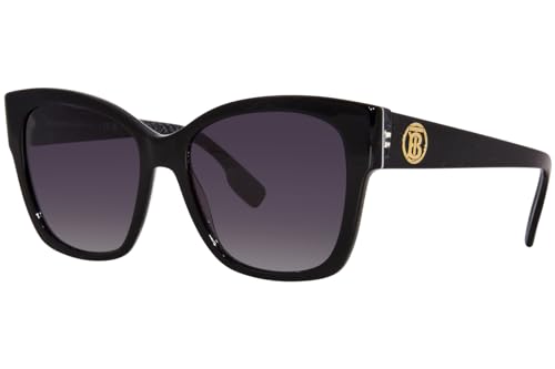 BURBERRY Sunglasses BE 4345 39778G Black/Print Tb/Crystal