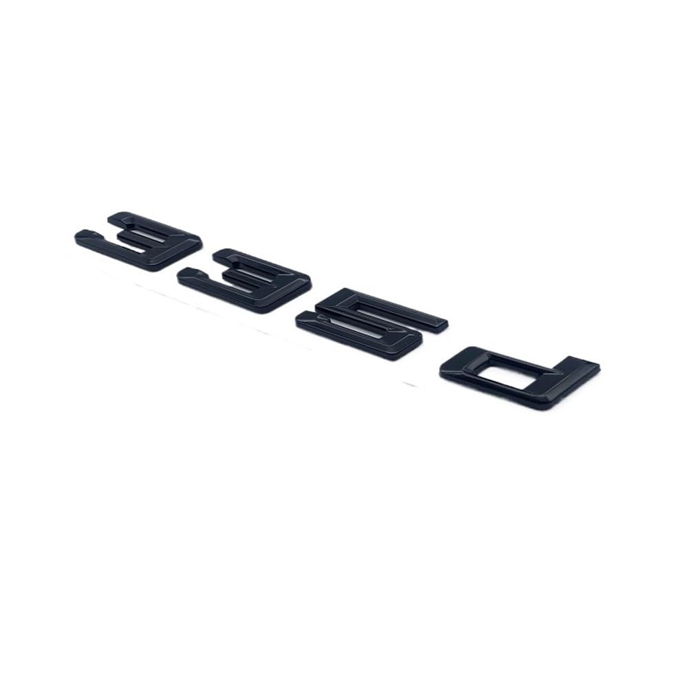 YTQMoreBNZ YYDStes ABS Car Trunk Logo Sticker Accessories Compatible With 3 Series 316d 318d 320d 325d 328d 330d 335d 340d 350d(Glossy black 335d)
