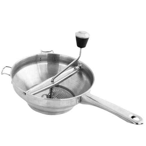 1 Set Stainless Steel Food Mill Safety Rotary Food Mill, Hand Crank with Handle Wall Hanging Multi-Purpose for Canning Tomato Sauce Applesauce Potato