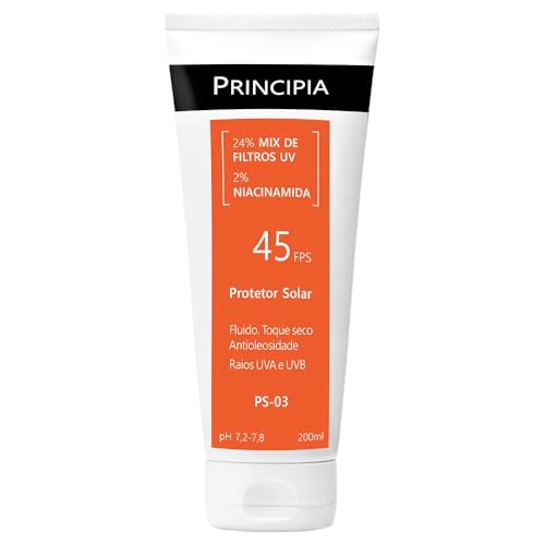 Protetor Solar Corporal Principia 24% Mix de Filtros UV + 2% Niacinamida FPS 45 PS-03 com 200ml