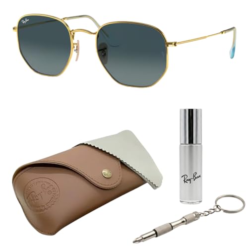 Image of Ray-Ban RB3548N HEXAGONAL FLAT LENSES Square-Round Shape Sunglasses for Men & Women with Official Eyewear Kit
