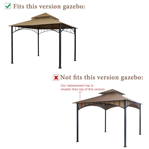 SCOCANOPY Replacement roof Compatible with Target Madaga Gazebo Model L-GZ136PST,(Tan) - Image 6