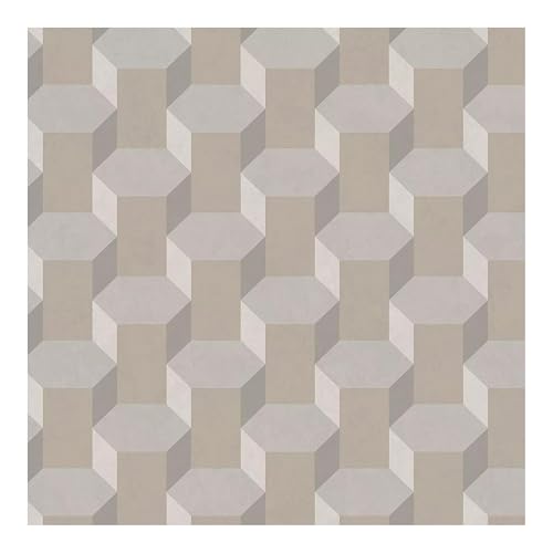 Sublime Vintage Geometrics Neutral Geometric Wallpaper - Natural Wallpaper - Paste The wall - Contemporary Vintage Geometric Hexagonal textured vinyl design - Feature or 4 wall design
