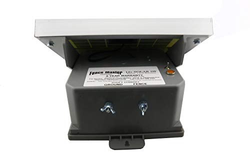 Fence Master Solar 12 Volt Battery Fence Charger | Powerful 6 Mile 12,000 Volt Low Impedance Electric Fence Charger | Solar Panel for DC Power, Battery included | 5 Year Warranty | Made in the USA - Thumbnail 2
