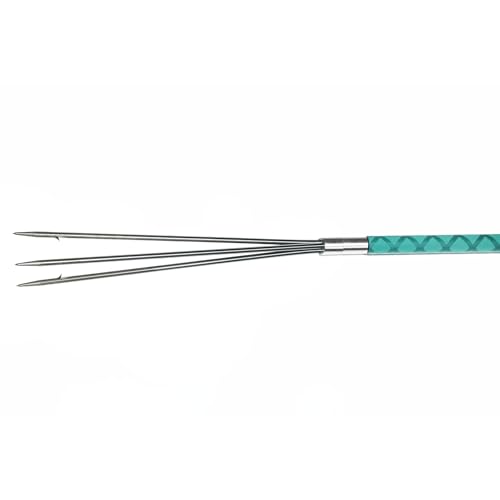 SINGMATOOLS Spearfishing Pole Spear with Single Flopper Tip, 3 Prong Paralyzer Head, Lionfish Hunting Barb, Replacement Tips for Fiberglass, Aluminum Fish Harpoon (Single Flopper Tip)