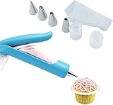 Kit de herramientas bolígrafo para decorar pasteles repostería con 4 boquillas diferentes formas Bolsa decorativa Acoplador DIY decoración crema pastelera Fácil usar Limpiar Reutilizable ABS Metal TPU