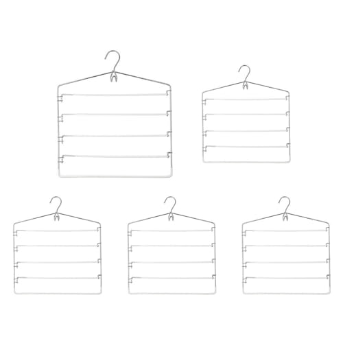 すべりにくいスカートズボン5段ハンガー (ラミー 幅40.2cm ホワイト)の商品画像