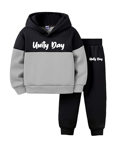Image of Boys Cotton Hoodie Sweatshirt and Jogging Suit, Winter Wear Tracksuit, Full Sleeve, 240 GSM.