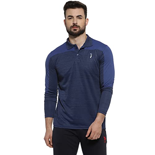 Image of CAHOOT Men's Solid Grey Dri Fit Full Sleeve Activewear T Shirt Regular Fit for Casual Wear