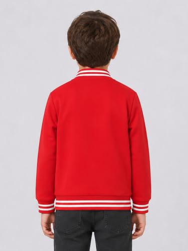 Image of LittleSpring Boys Girls Varsity Baseball Jacket Zip Up Bomber Jacket Thin 2-10Years