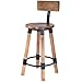 HomeRoots Natural Wood Mango Wood, Iron: Black Metal Finish Sturdy Wood and Metal Counter Stool