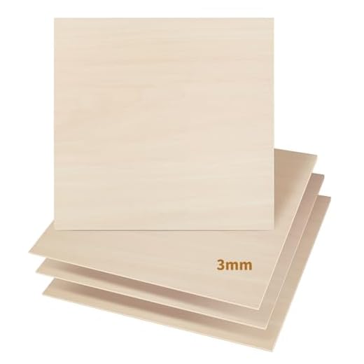Dofiki 25 Piezas 3mm Hojas de Contrachapado de Tilo 300 x300 x3mm Contrachapado Artesanal para Corte por Láser Grabado de Madera Modelo de Construcción，1/8 Pulgada 1/8" x11.8"x 11.8"