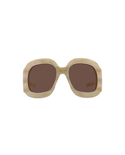 Gucci Shield/Wrap Sunglasses Beige Beige Brown Luxury Eyewear Made In Italy Acetate Frame Designer Fashion for Everyday Luxury