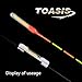 Toasis Fishing Glow Sticks Diameter 4.5mm Night Fishing Green Fluorescent Light Stick with Placement Hoses (50)