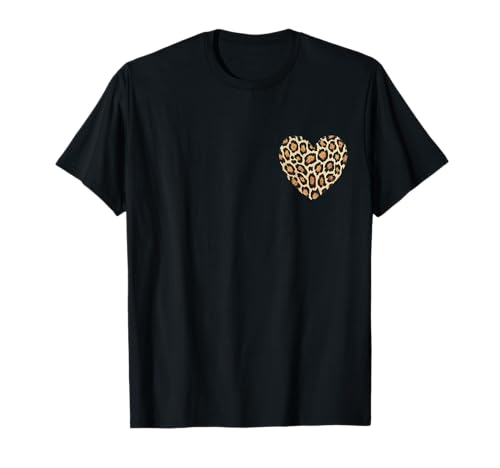 Imprimé léopard et cœur pour filles T-Shirt
