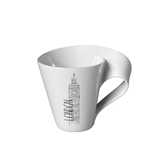 Villeroy & Boch - Modern Cities, mug à anse, Londres, 300 ml, porcelaine Premium, blanc