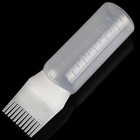 Luxuria Hair Oil/Hair Dye Applicator Brush Bottles Styling Tool Hair Coloring 120Ml (White) - Plastic