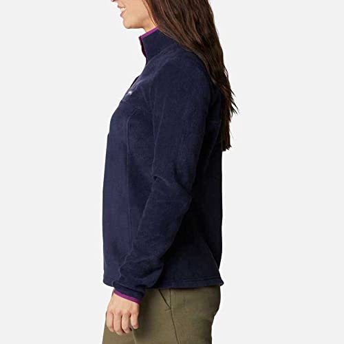 Image of Columbia Womens Benton Springs Half Snap II Pull Over Fleece Jacket, Dark Stone /Canoe /Vintage Blue, 3X
