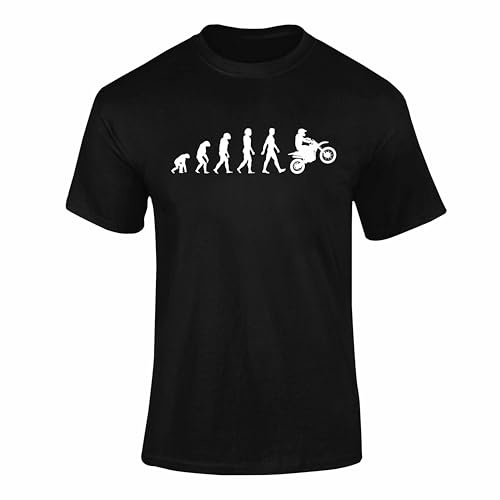 Motorbike Evolution T Shirts – Motorcycle T Shirts for Men, Motorbike Tshirt Top for Biker Fans & Riders Style 1 Black X-Large