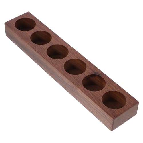 Ciieeo Test Tube Rack Wooden Stand Coffee Bean Dispensing Bottle Holder Bean Container Stand